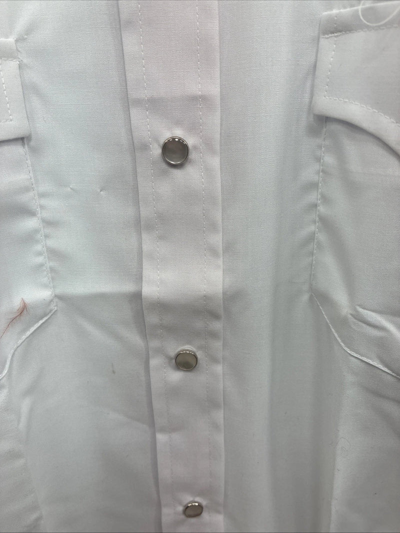 New Kids Champion Western White Long Sleeve Pearl Snap Size 16 CC-117