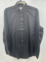 New ELY Tuxedo Black Long Sleeve Button Up English Shirt XL AA-50