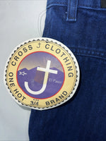 New Women’s Cross J Regular Fit Stripped Denim Jeans. 3/4x32 P-11