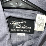 New Women’s Champion Westerns Navy Long Sleeve Button Up Shirt 14.5/33 3B-77