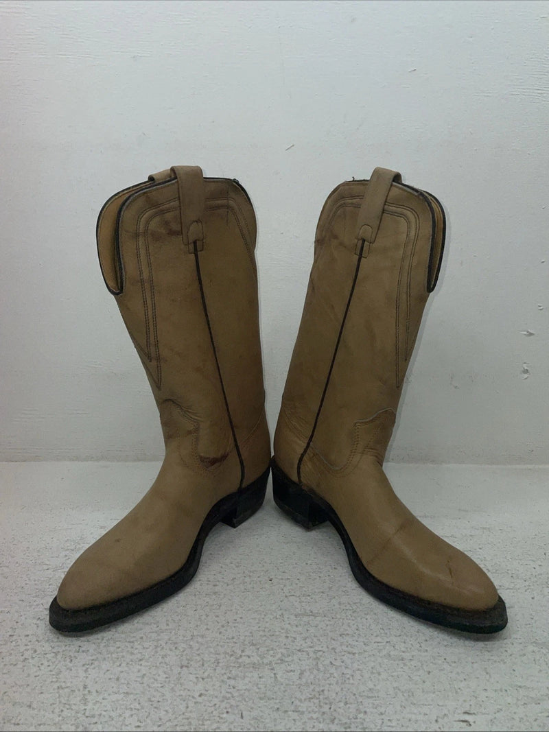 New Youth Brown Texas Brand Cowboy Boots. 4844 5 M. 2-164
