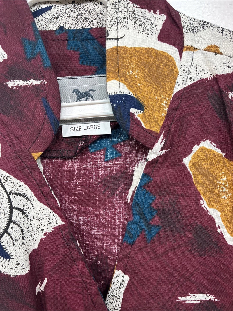 New Women’s Cowboy Threads Multicolor Design Long Sleeve Button Up Large MM-133