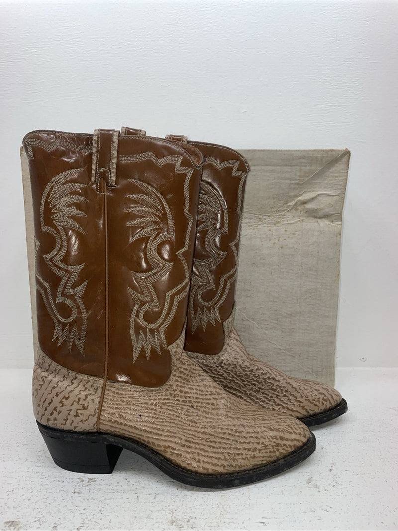 New Men’s Brown Texas Brand Cowboy Boots. M 64 10.5 10 1/2 D. 7-86