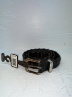 New Brown Genuine Leather Nocona Braided 36” Belt #A382 JJ-73