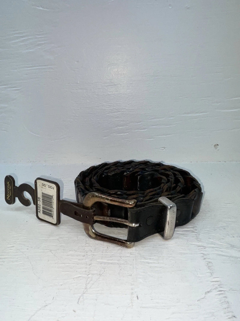 New Brown Genuine Leather Nocona Braided 36” Belt #A382 JJ-73