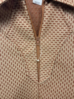 New Women’s Panhandle Slim Brown Half Zip Long Sleeve Size 10 TT-56