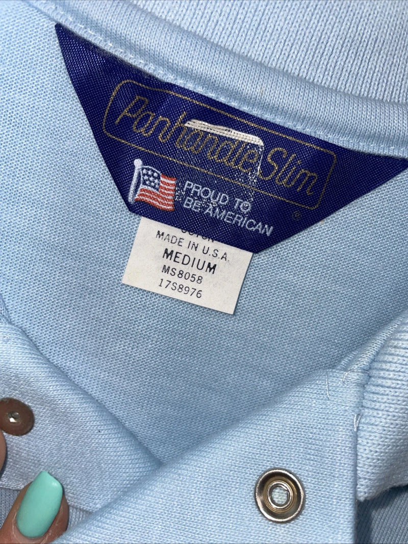 New Men’s Panhandle Slim Blue Short Sleeve Polo Medium B-93