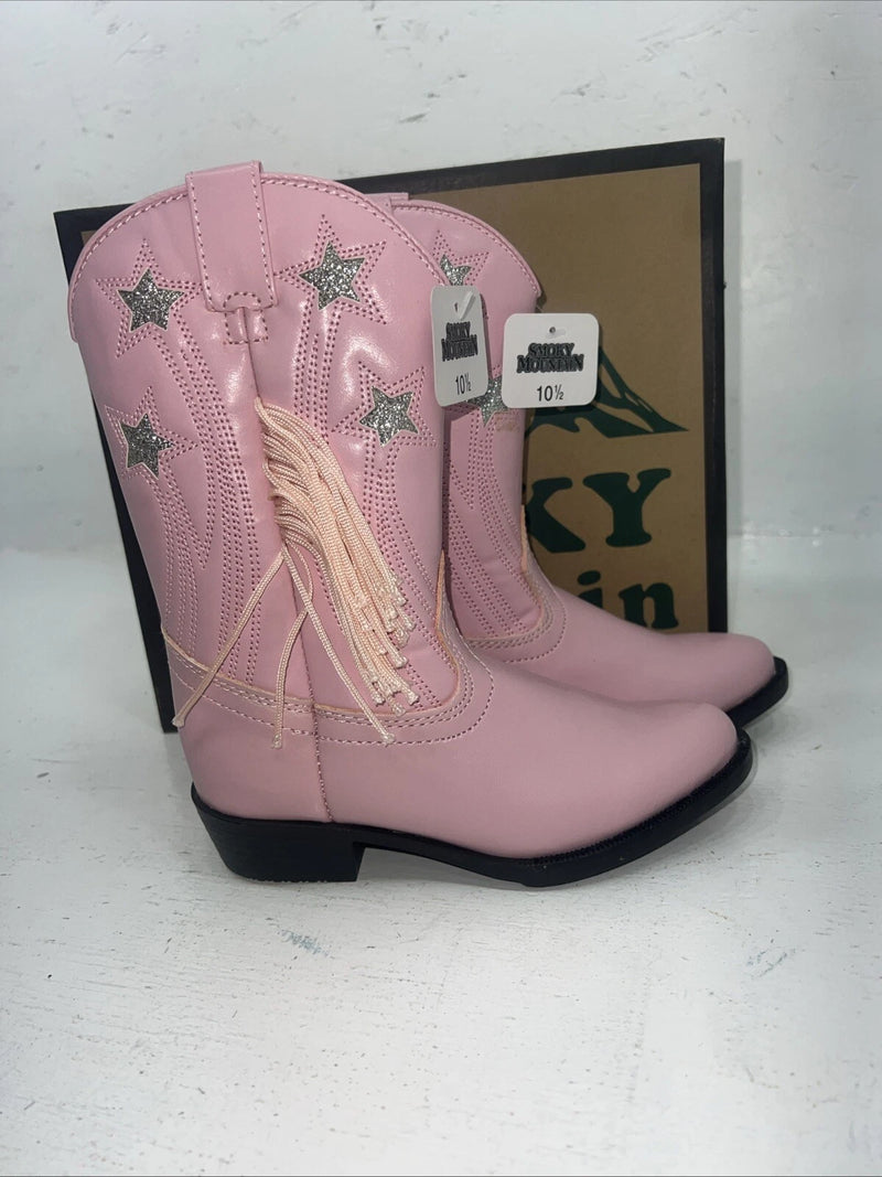 New Children’s Pink Smoky Mountain Cowboy Boots. 1058JC  10.5 10 1/2. 24-50