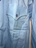 New Men’s Blue Champion Westerns Long Sleeve Pearl Snap Shirt. 15x33 M S-6