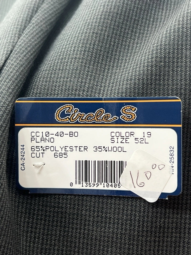 New Men’s Circle S Gray Suit Jacket 52L #24244 W-603