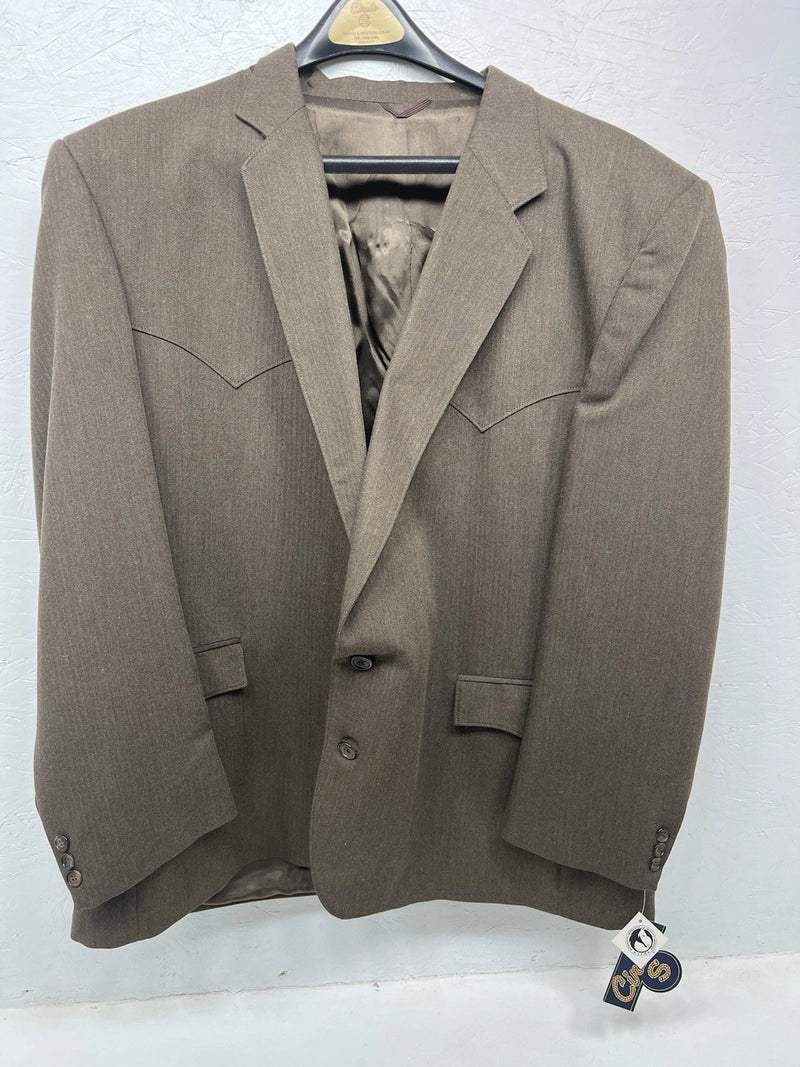 New Men’s Circle S Brown Suit Jacket 52R #24244 W-602