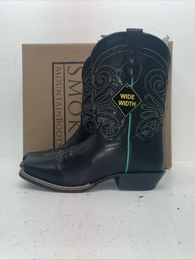 New Women’s Black Smoky Mountains Cowboy Boots. 6062 8.5 8 1/2 W. 15-51