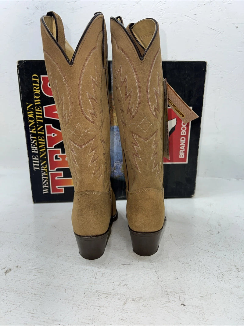 New Woman’s Brown Texas Brand Cowboy Boots. 4906 7 M. 17-5