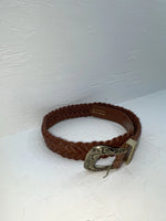 New Brown Genuine Leather Braided 32” Belt #02/4709 JJ-6