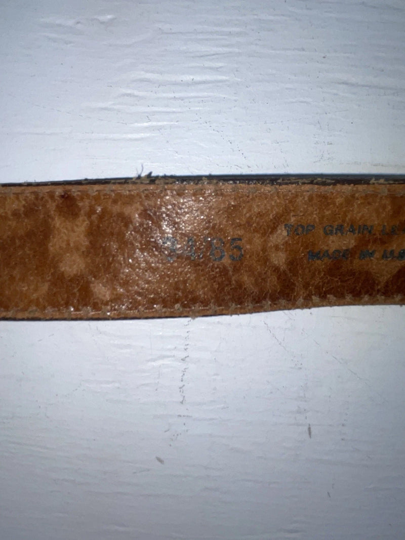 New Brown Genuine Leather Eagle Tooled 34” Belt #WS641 Z-139