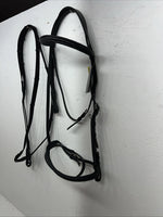 New Camelot Black Leather Oversize Dressage Bridle #160507 BB-44