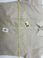 New Men’s ELY Cattleman Tan Short Sleeve Pearl Snap 16.5 Large CC-7
