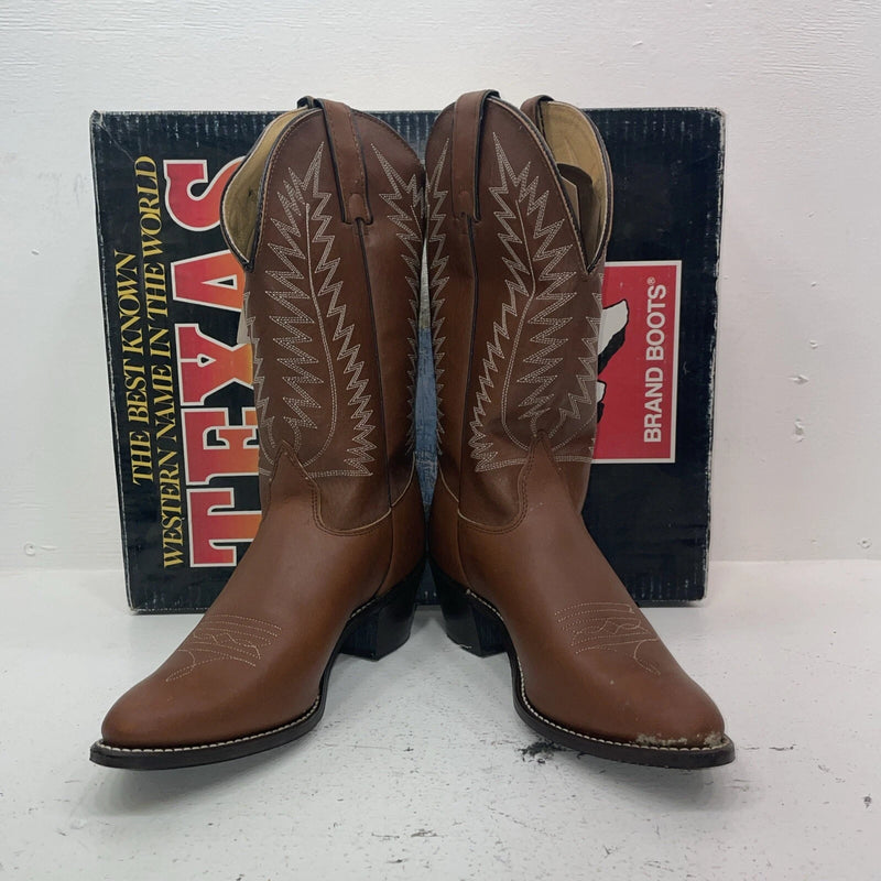 New Men’s Brown Texas Brand Cowboy Boots. 4501 9.5 9 1/2 M. 17-109
