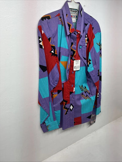 New Women’s Wrangler Multicolor Long Sleeve Button Up XL II-27