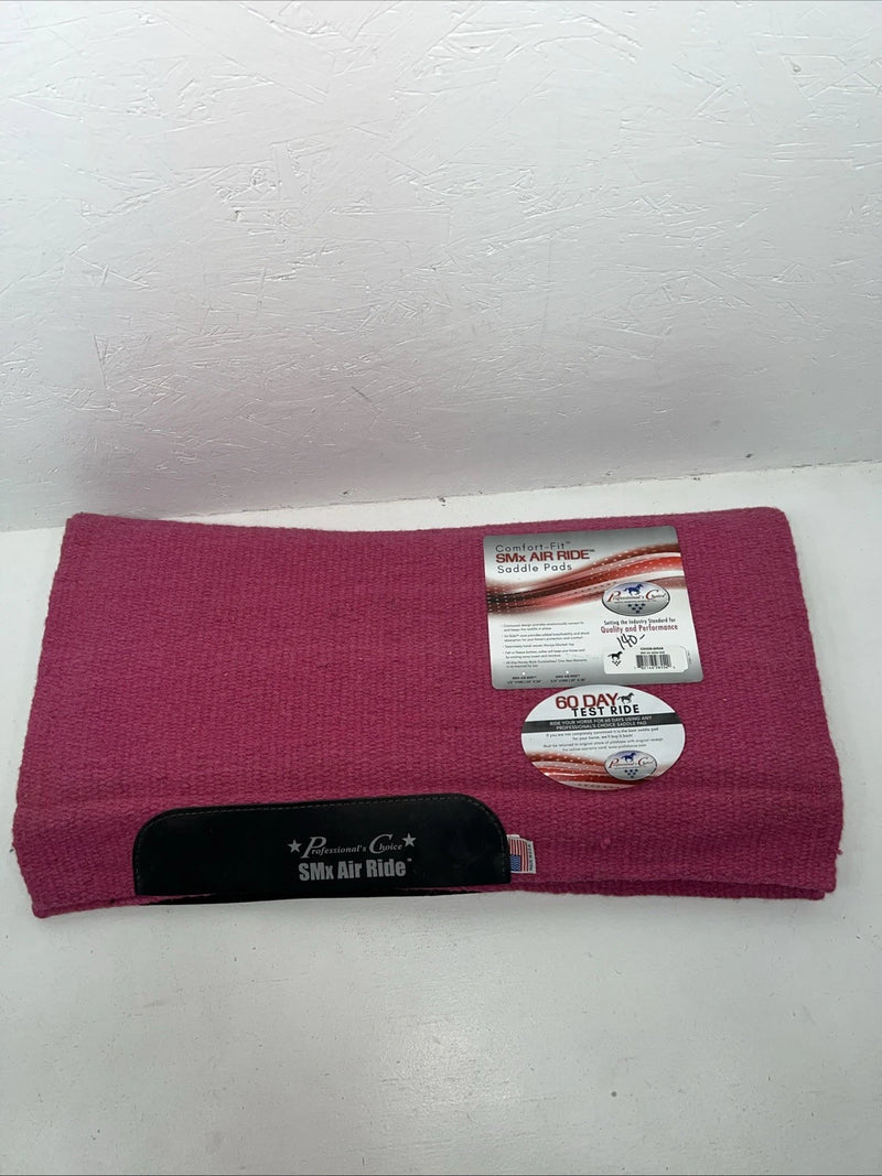 New Professionals Choice Pink Wool SMx Air Ride Saddle Pad 30x34 Pad-17
