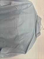 New Men’s ELY Cattleman Blue Stripe Long Sleeve Pearl Snap 16 X 34 Large V-113