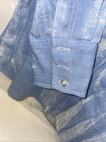 New Men’s ROPER Blue Long Sleeve Button Up 15.5 Medium B-87