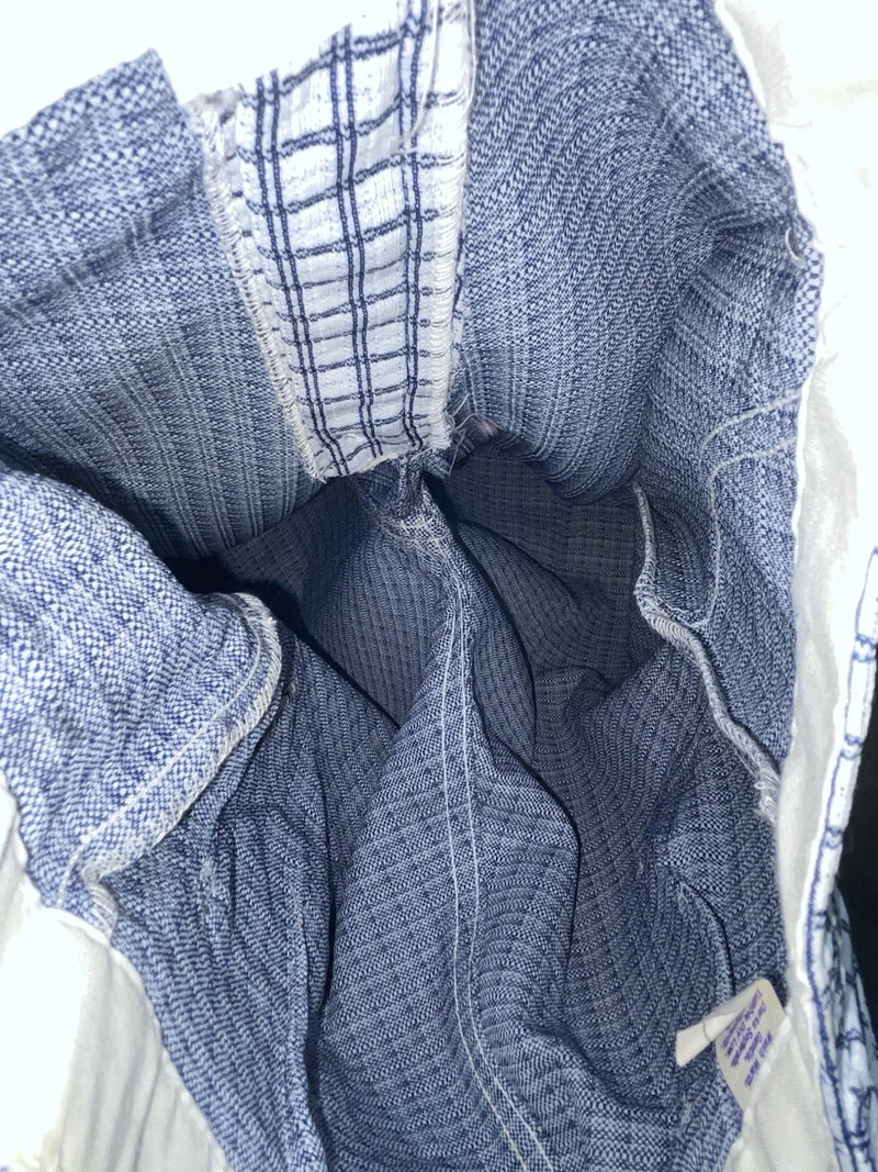 New Vintage Blue Checkered Polyester Pants #5450087 NN-153