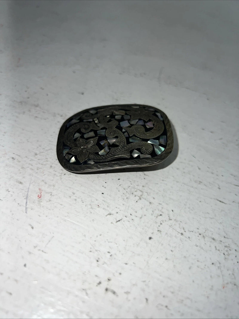 New Girls Copper Turquoise Flower Belt Buckle. F-4