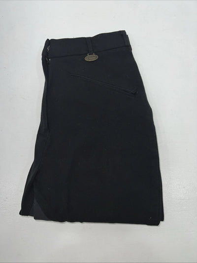 New Women’s Black Cambrai English Riding Breeches. 32 D-66