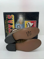 New Women’s Brown Lace Up Texas Brand Cowboy Boots. 4474 7.5 7 1/2 M. 17-102
