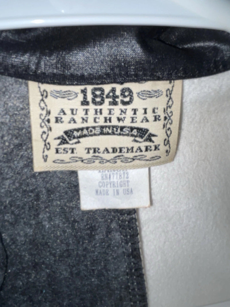 New Women’s Black White 1849 Authentic Ranchwear Western Show Jacket L 3B-102
