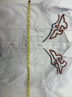 New Women’s Champion Western White Deisgn Long Sleeve Pearl Snap 15.5 MM-26