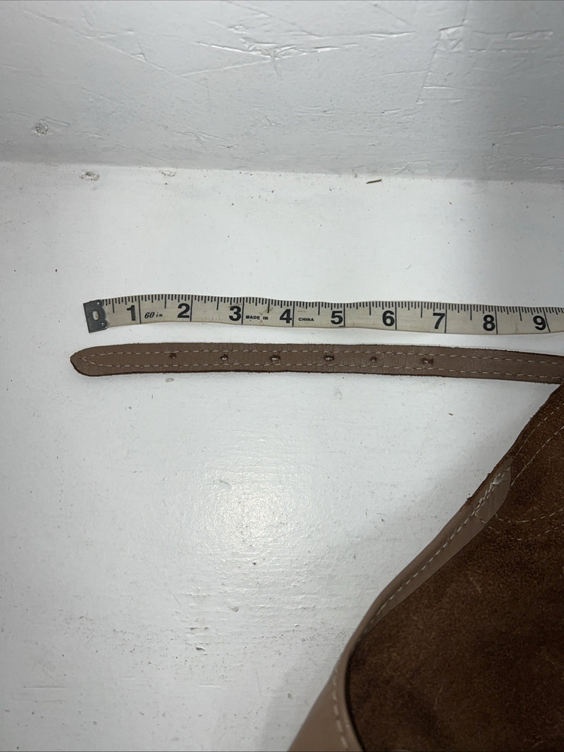 NOS Brown Show Chaps With Fringe Adjustable Waist 33” I-64