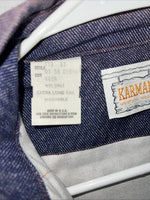 New Men’s Karman Western Wear Denim Pearl Snap Long Sleeve Shirt. 15.5x33 M I-24