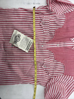 New Women’s Denver Pink Stripe Long Sleeve Pearl Snap Medium LL-101