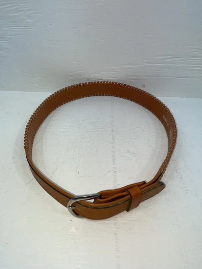 New Brown Genuine Leather Longhorn Weaved 32” Belt #82807 JJ-55