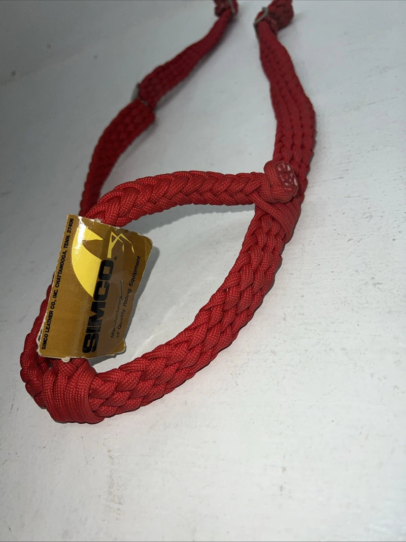 New SIMCO Red Nylon Braided One Ear Headstall #2900 Y-3