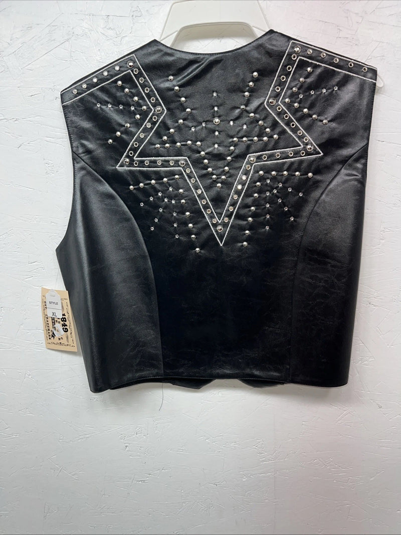New Women’s 1849 Authentic Ranchwear Black Western Show Vest XL WW-67