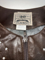 New Women’s Brown 1849 Authentic Ranchwear Leather Show Vest XL WW-53