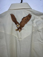 New Men’s Yellow ELY Wildlife Collection Western Pearl Snap Shirt Small A-171