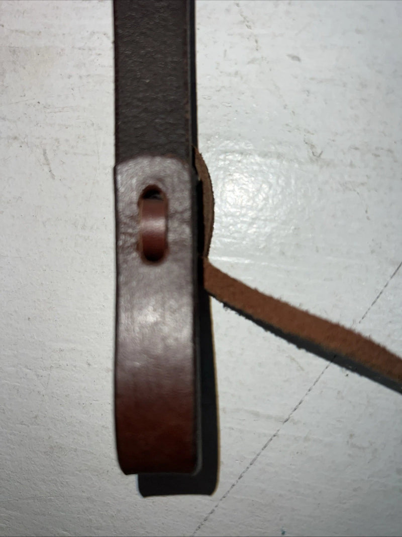 New Royal King Dark Oil Genuine Leather 5/8” X 7” Split Reins #43-728 Y-6
