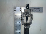New Black Genuine Leather Nocona Silver Bling XL Belt #N3489201 NN-118