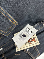 New Men’s ELY Cattleman Dark Wash Jean Long Sleeve Pearl Snap XL Q-44
