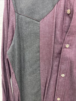 New Men’s Latigo Purple Green Long sleeve button up Medium B-79