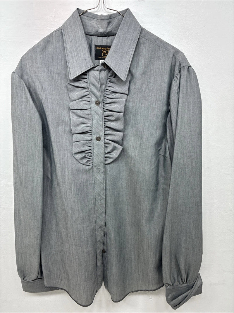 New Women’s Dickson Jenkins Gray Long Sleeve Button Up Size 16 XL II-53