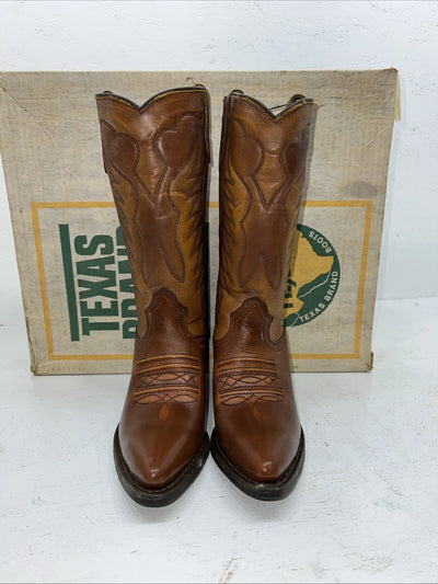 New Women’s Brown Texas Brand Cowboy Boots. L 4422 6.5 6 1/2 M. 18-4