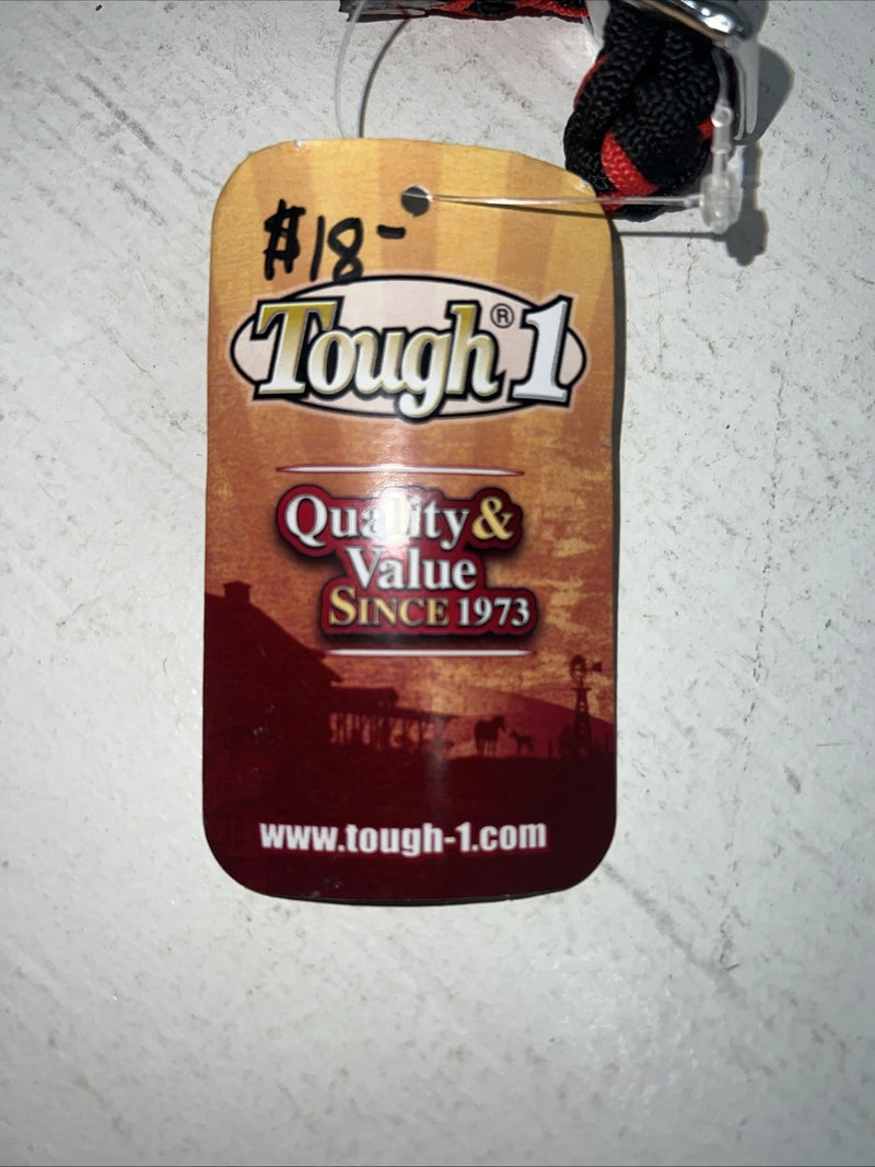 New Tough 1 Red Black Nylon Braided Reins 3/4” X 8” #54-995-106 Y-10