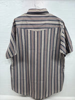New Men’s ELY Cattleman Multicolor Stripe Short Sleeve Pearl Snap XLT R-67