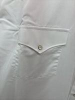 New Men’s White Horse White Shirt Sleeve Pearl Snap 4XL E-96