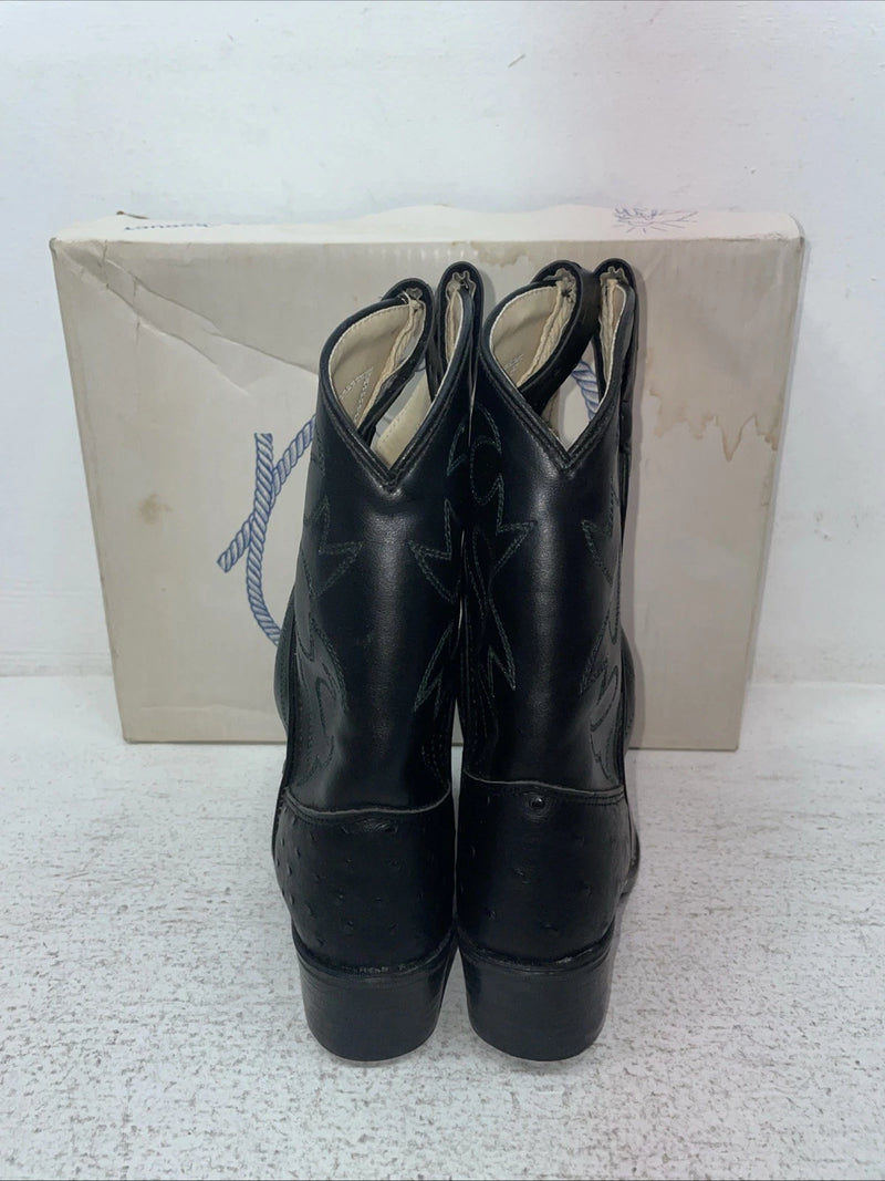 New Kids Black A Jama Product Cowboy Boots. J 9110 12.5 12 1/2. 23-3